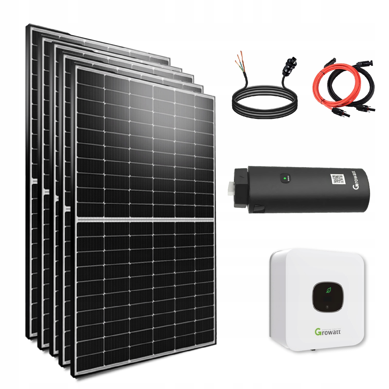 Kompletný balkónový set 2500 W s meničom Growatt 2,5 kW a WIFI stick